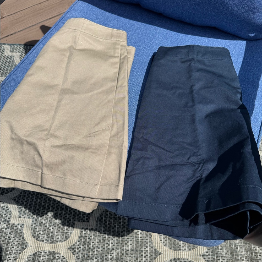 New Two Lands' End Khaki and Navy School Shorts Set 🚌📓